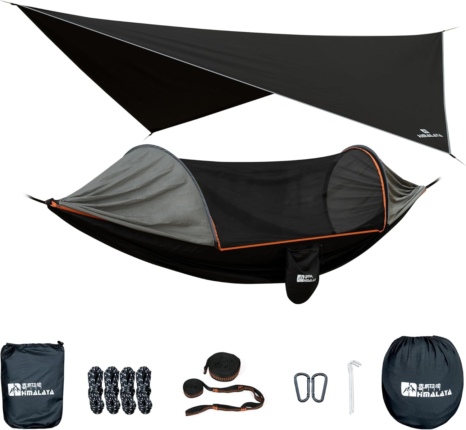 Himalaya Camping Hammock with Rain Fly Tarp & Mosquito Net, Portable Camping Hammock for Adults, Waterproof, Lightweight, Backpacking, Travel & Survival, Outdoor & Indoor Yard