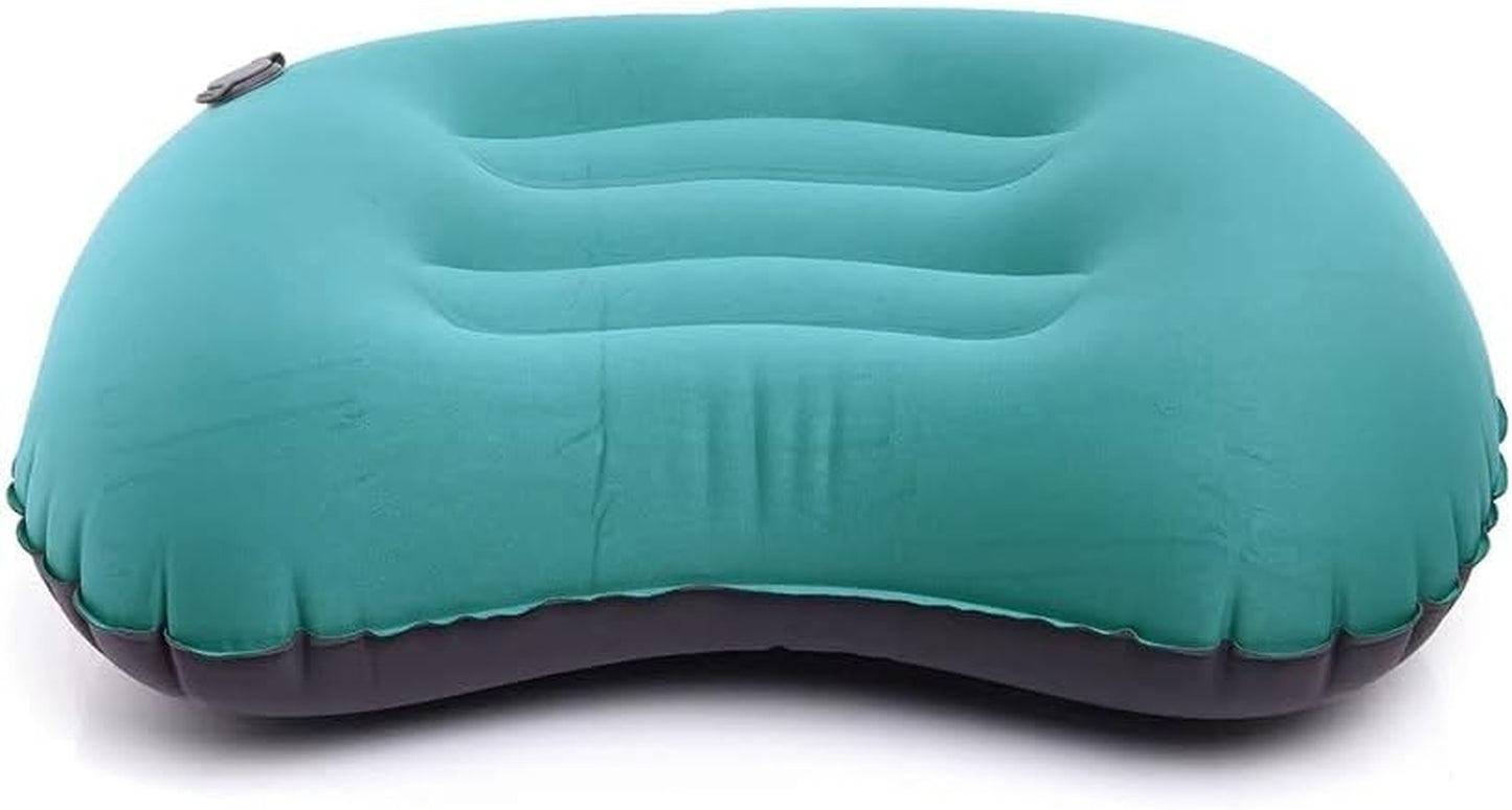 Portable Inflatable Pillow Ultralight Camping Travel Outdoor Protective Sleeping Gear(Black)