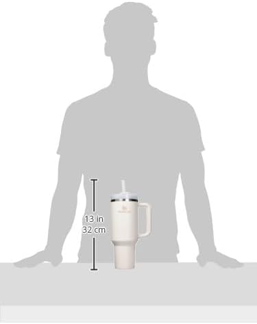 Quencher H2.0 Tumbler with Handle and Straw 40 Oz Flowstate 3-Position Lid Cup Holder Compatible for Travel Insulated Stainless Steel Cup Bpa-Free Rose Quartz 2.0