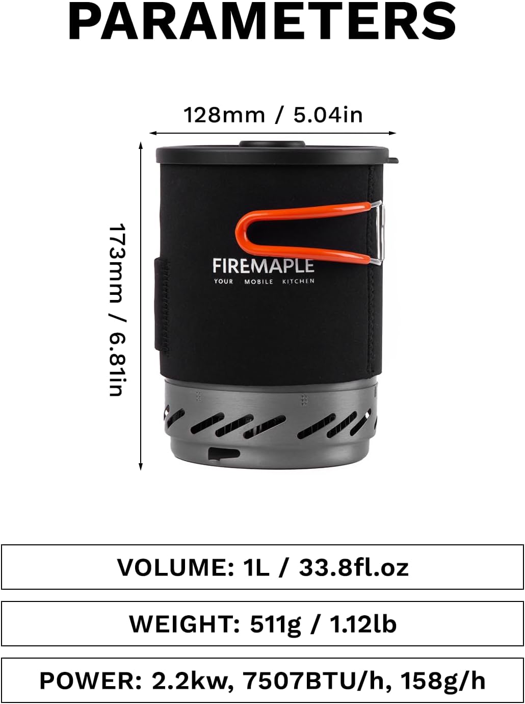 "Fixed Star 1" Backpacking and Camping Stove System | Outdoor Propane Cooking Gear | Portable Pot/Jet Burner Set | Ideal for Hiking, Trekking, Fishing, Hunting Trips and Emergency Use