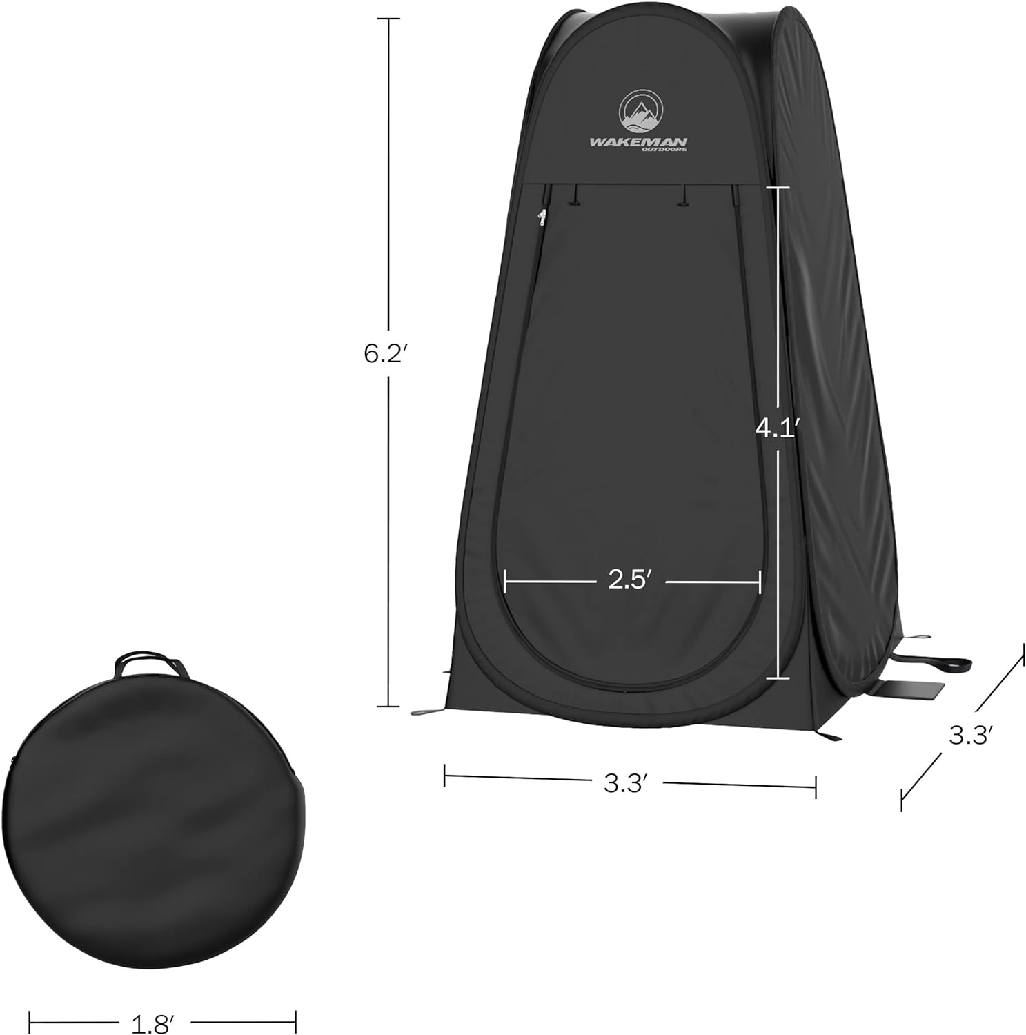 Pop up Pod - Privacy Shower Tent, Dressing Room, or Portable Toilet Stall with Carry Bag for Camping, Beach, or Tailgate by  Outdoors