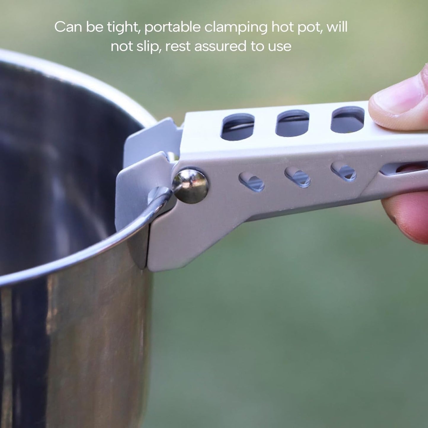 Silver Aluminum Alloy Bowl Grippers Camp Grippers Hot Pot Clip Tableware Cookware Holder Lifter Clamps for Hiking Backpacking Hot Pot Grippers Tool Tongs Grippers for Kitchen Hot Pan Grippers Hot