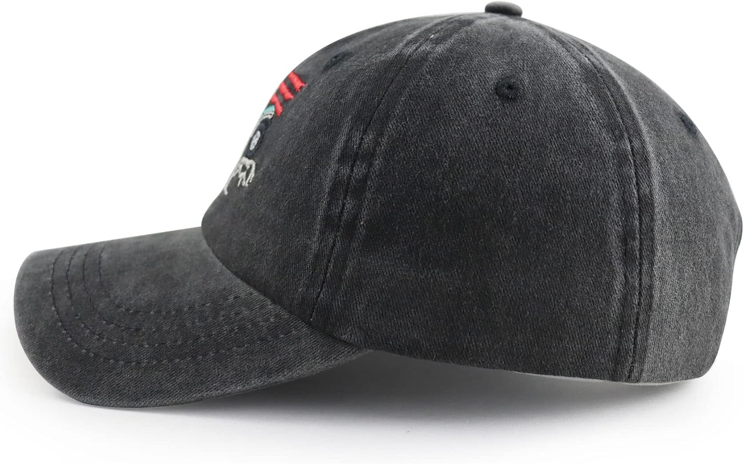 American Flag Car Hat for Men, Funny Adjustable Washed Cotton Embroidered USA Mountain Offroad Cars Hat