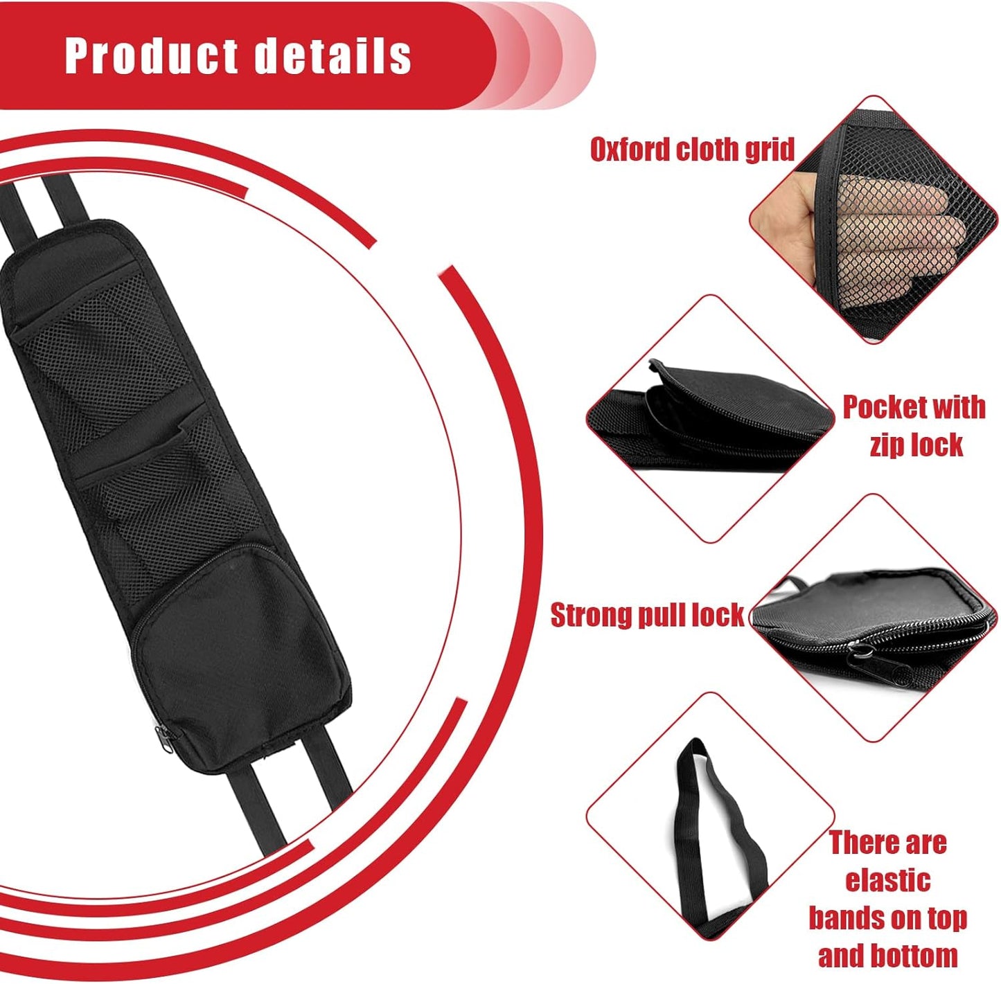 2PCS Car Seat Storage Hanging Bag, Multi-Pocket Seat Side Organizer, Multifunctional Mesh Net Pocket, Can Hold Mobile Phone, Wallet, Glasses, Suitable for Cars, Suvs, Trucks