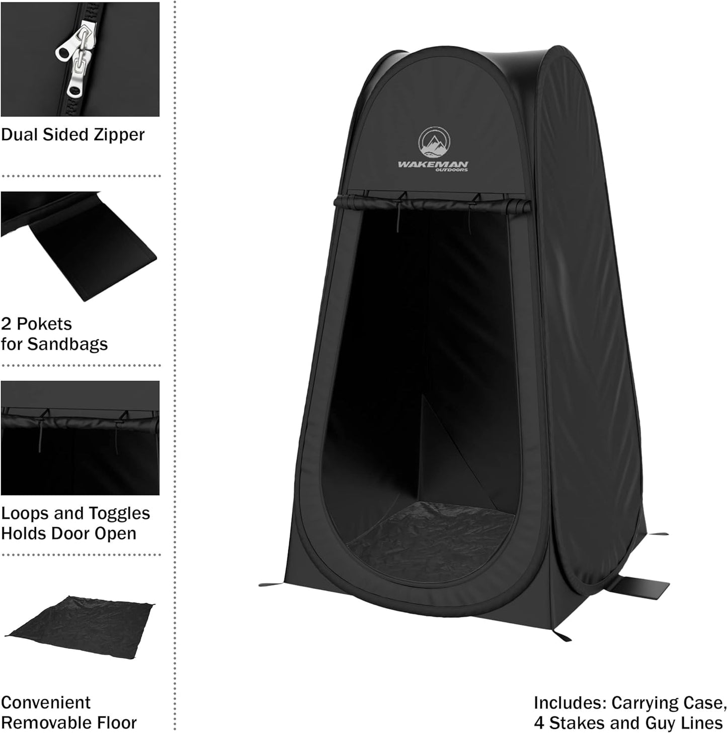 Pop up Pod - Privacy Shower Tent, Dressing Room, or Portable Toilet Stall with Carry Bag for Camping, Beach, or Tailgate by  Outdoors