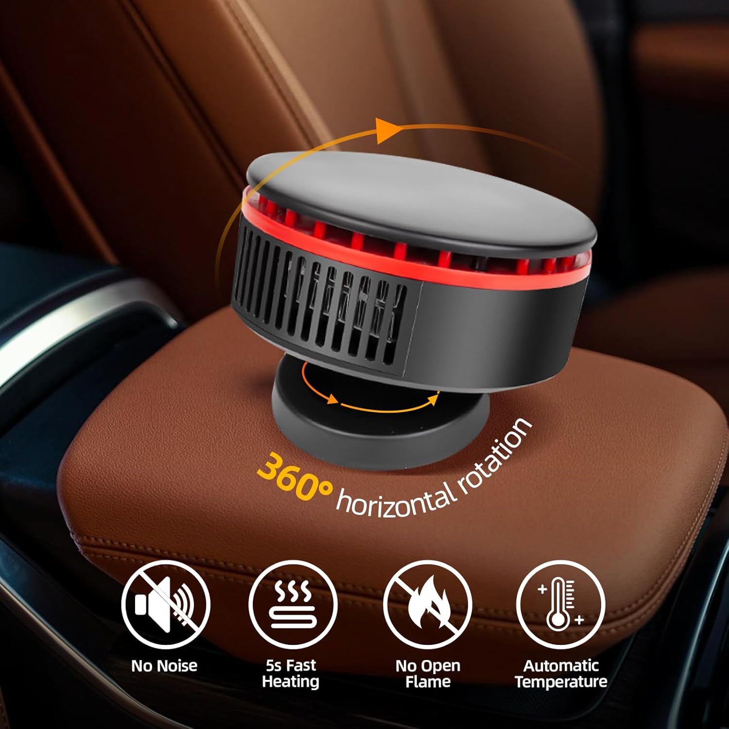 Car Heater Windshield Defroster and Defogger,12V Car Heaters for Vehicle,Portable Defrost Device Car Demister That Plugs into Cigarette Lighter for Car (N216)