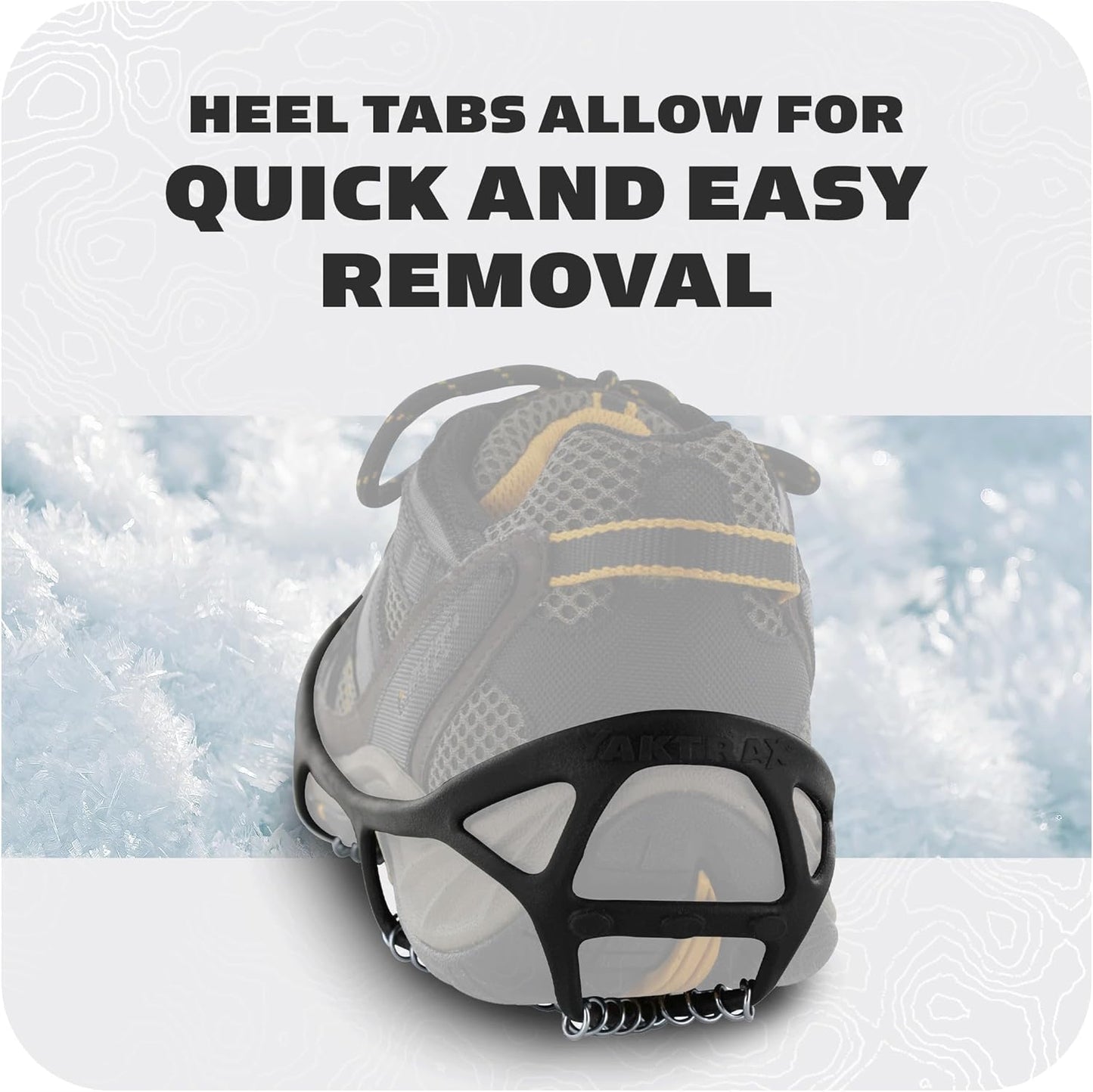 Walk Traction Cleats - 360-Degree Grip on Snow, Ice, & Multi-Terrain Surfaces - Elastic Outer Band W/ Easy-On/Off Heel Tab & 1.2Mm Zinc-Coated Steel Coils - Abrasion & Rust Resistant - Unisex