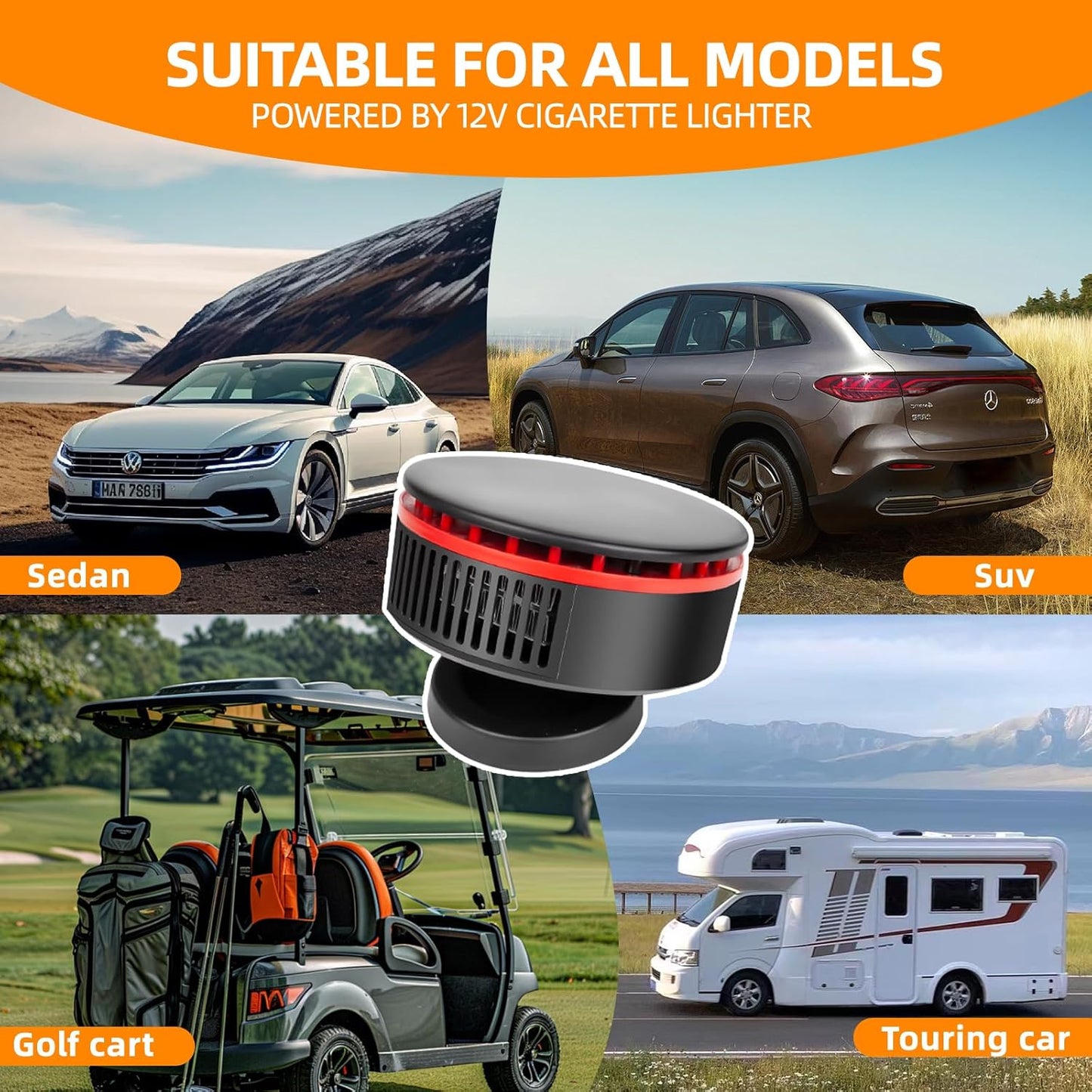 Car Heater Windshield Defroster and Defogger,12V Car Heaters for Vehicle,Portable Defrost Device Car Demister That Plugs into Cigarette Lighter for Car (N216)