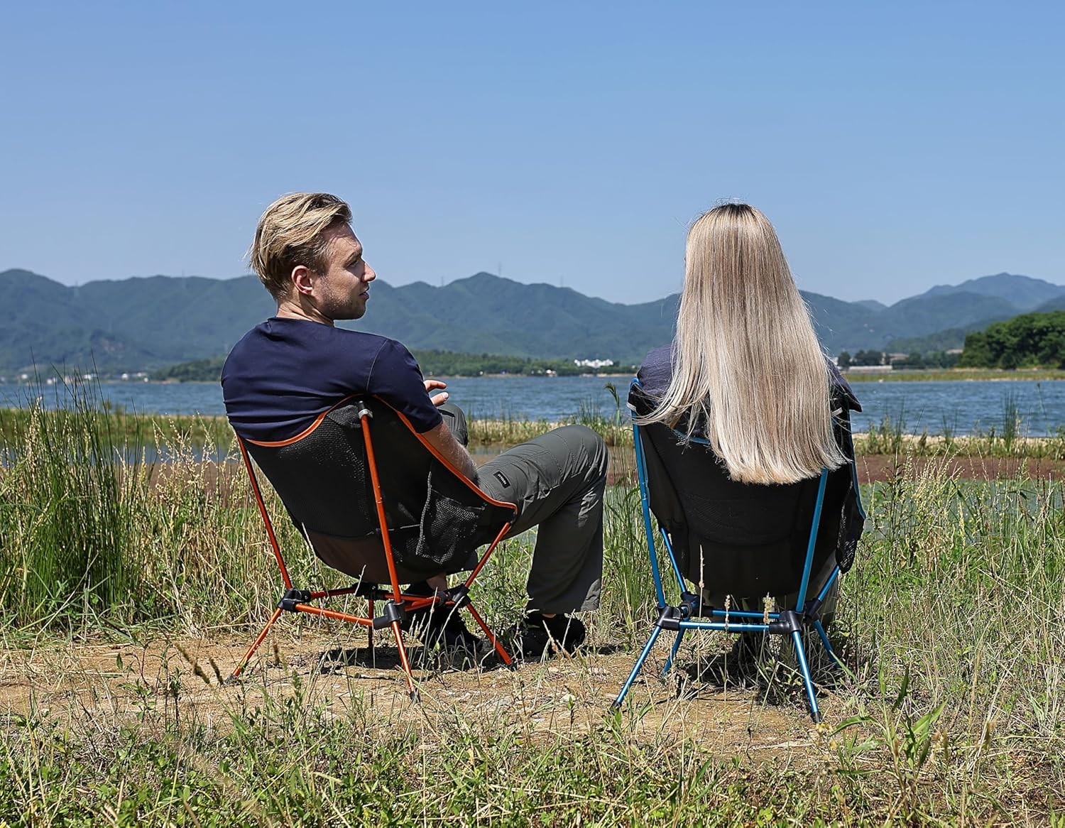 Ultralight Folding Camping Chair, Heavy Duty Portable Compact for Outdoor Camp, Travel, Beach, Picnic, Festival, Hiking, Lightweight Backpacking (Orange)