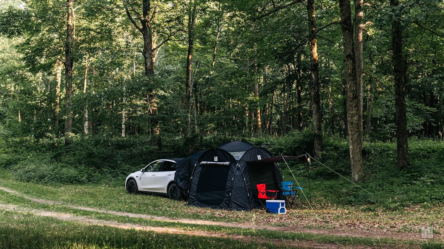.Com Camping Tent Gen 2 for Tesla Model Y – the Ultimate Camping Experience!