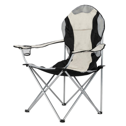 Camping Chair, Grey Iron Frame, Off-white