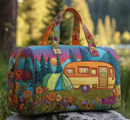 Quilted Outdoor Camping Travel Bag – Sport, Hiking, Beach & Training Tote, Personalized Custom Handbag